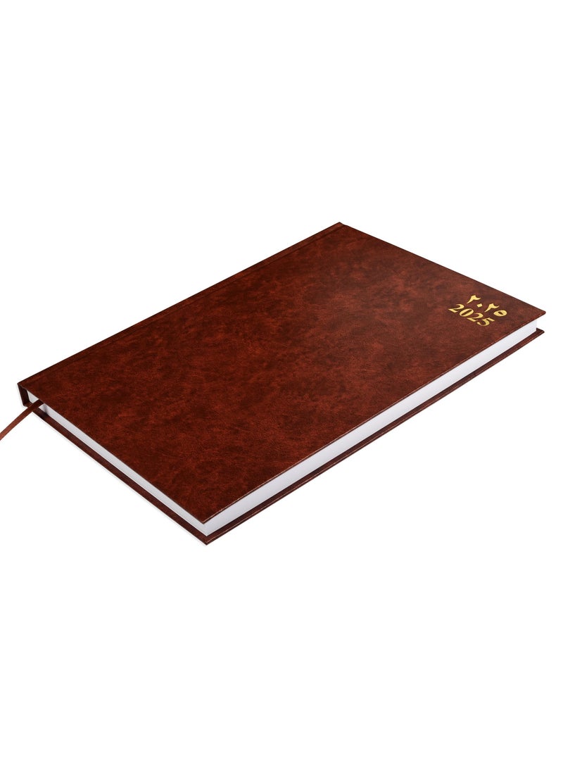 FIS FIS Diary 2025 (Arabic/English) Brown, A4 - FSDI41AE25BR  - Image 1