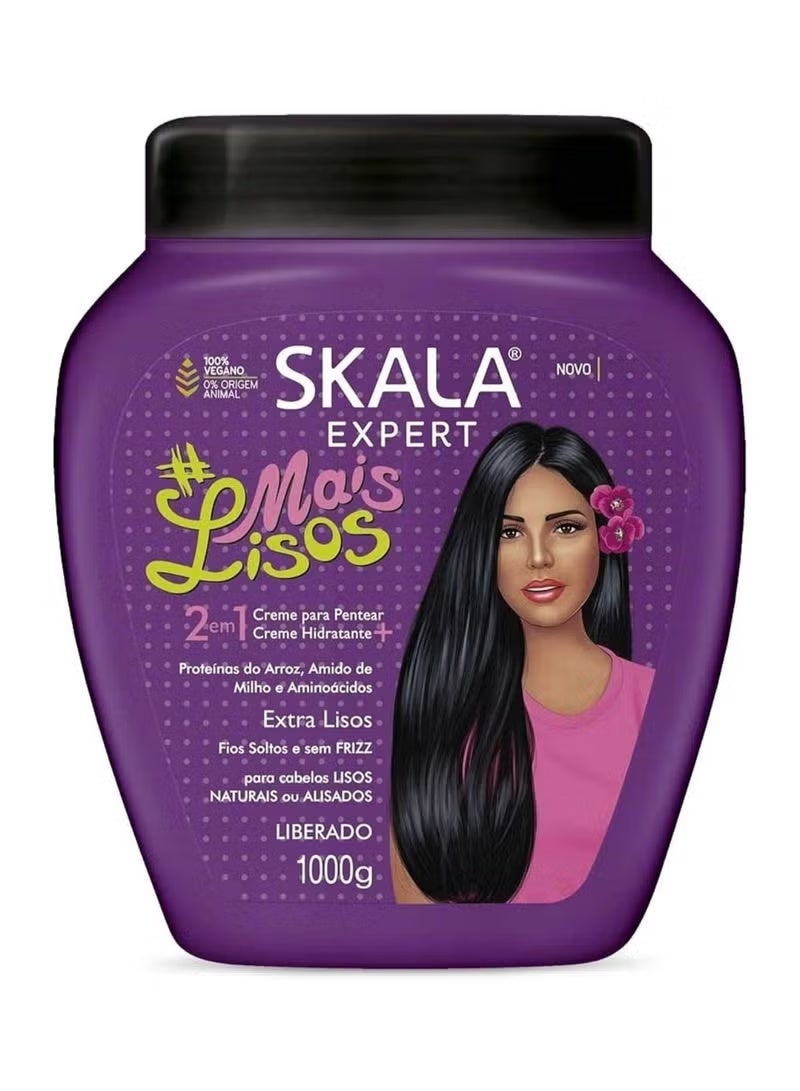 Expert Mais Lisos 2-in-1 Moisturizing Hair Cream And Conditioner I Nourishing and Repairing I For Frizzy and Straight Hair I 1000 g