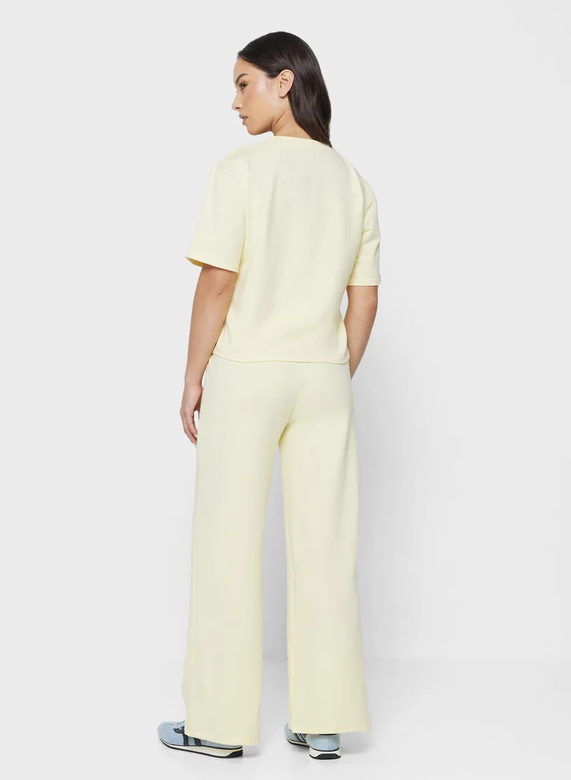 Ginger Basics Cotton Blend Oversize T-shirt &amp; Sweatpant Set