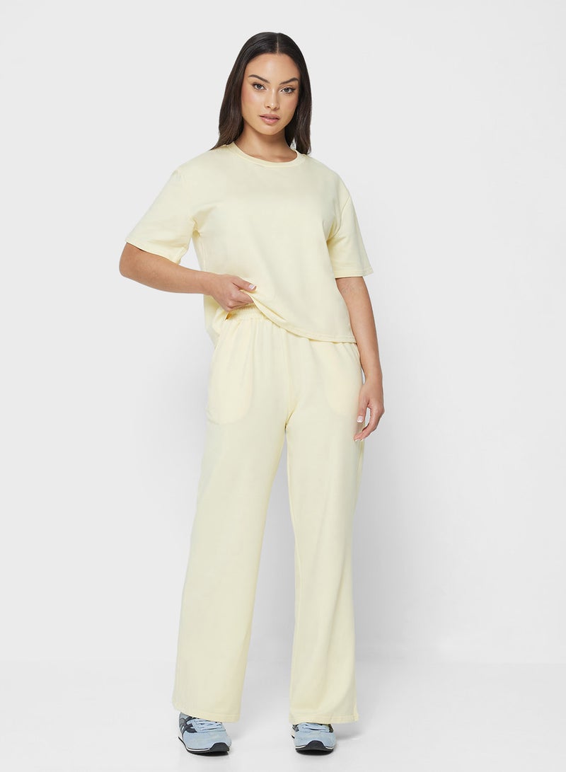 Ginger Basics Cotton Blend Oversize T-shirt & Sweatpant Set - Image 5