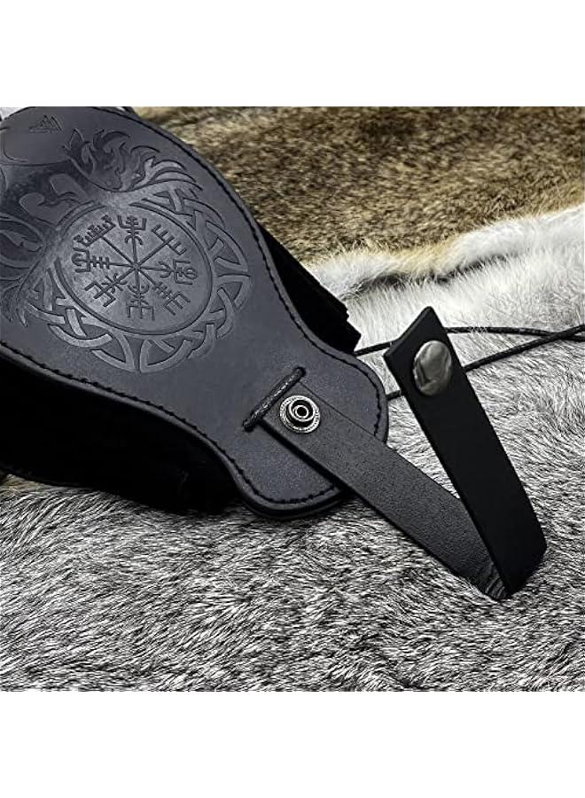 Generic Medieval O Ring Belt with Portable Drawstring Pouch, Retro Renaissance Faux Leather Belt and Purse Set for LARP - Image 4