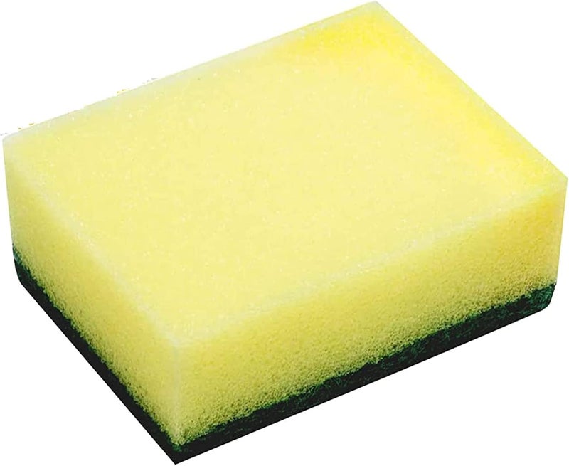 sulfar Tip Top Dish Washing Medium Foam Sponge Scourer Promo 3 Pcs, Long-Lasting and Durable, Sensitive Surfaces, Yellow & Green, (3 Pcs Per Pack) - Image 1
