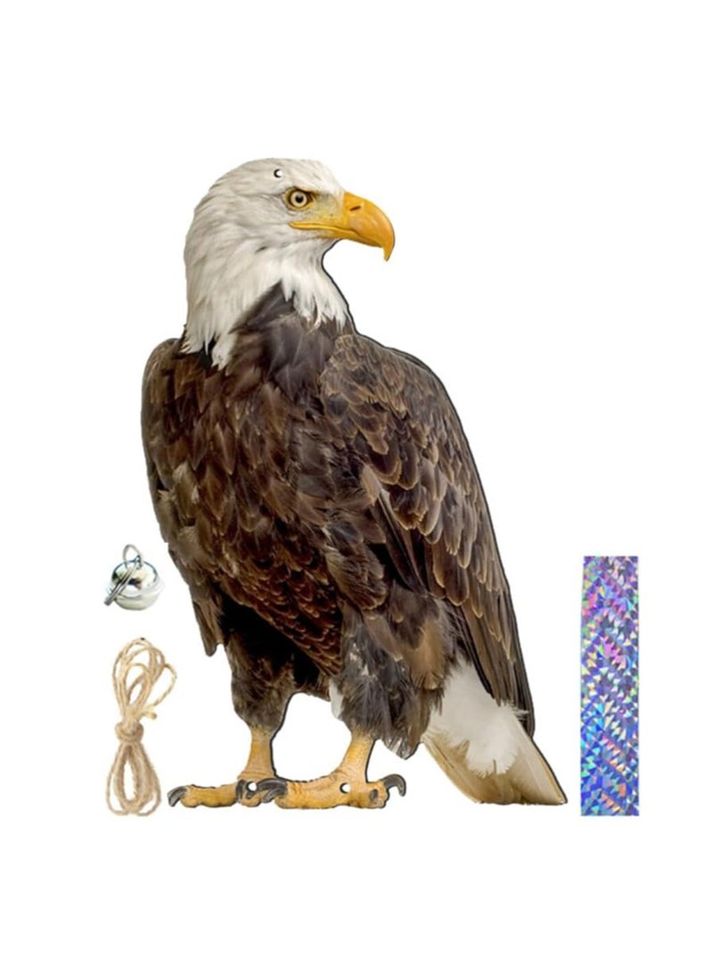 general Fake Eagle Reflective Hanging Eagle Scares Birds Hanging Bird Deterrence Bird Control Device to Keep Birds Away - Image 1