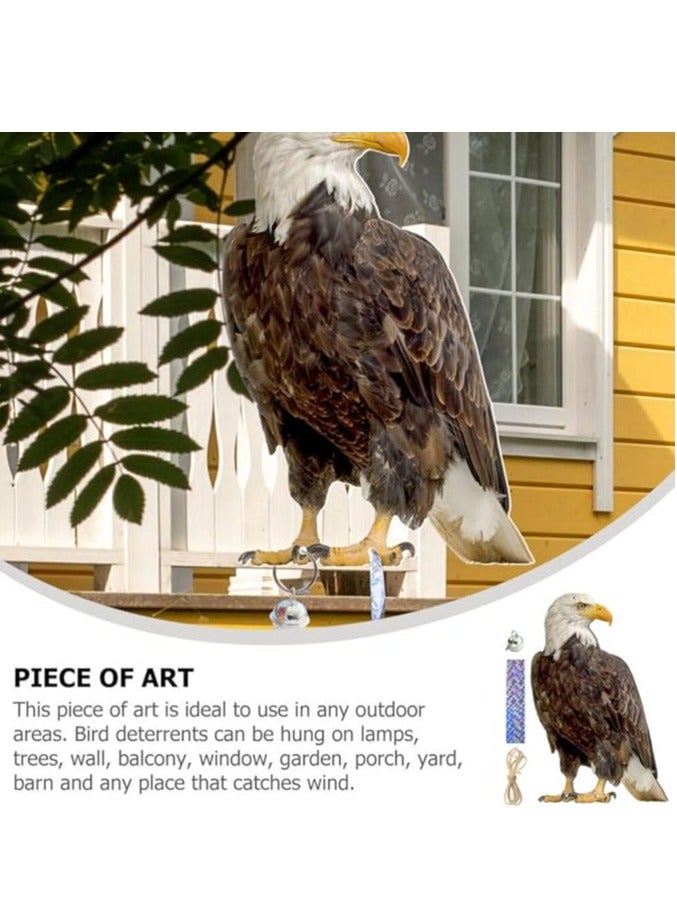 general Fake Eagle Reflective Hanging Eagle Scares Birds Hanging Bird Deterrence Bird Control Device to Keep Birds Away - Image 3