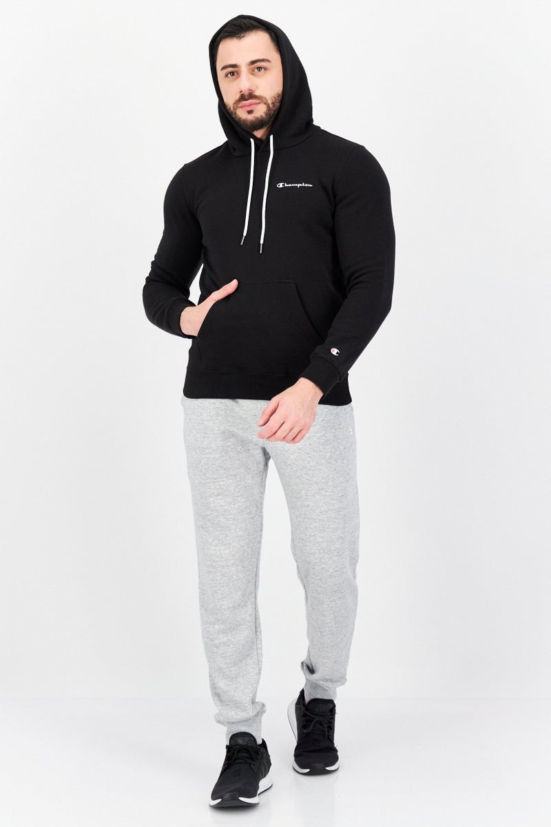 Champion Men Sportswear Fit Brand Logo Training Hoodies, Black - Image 3