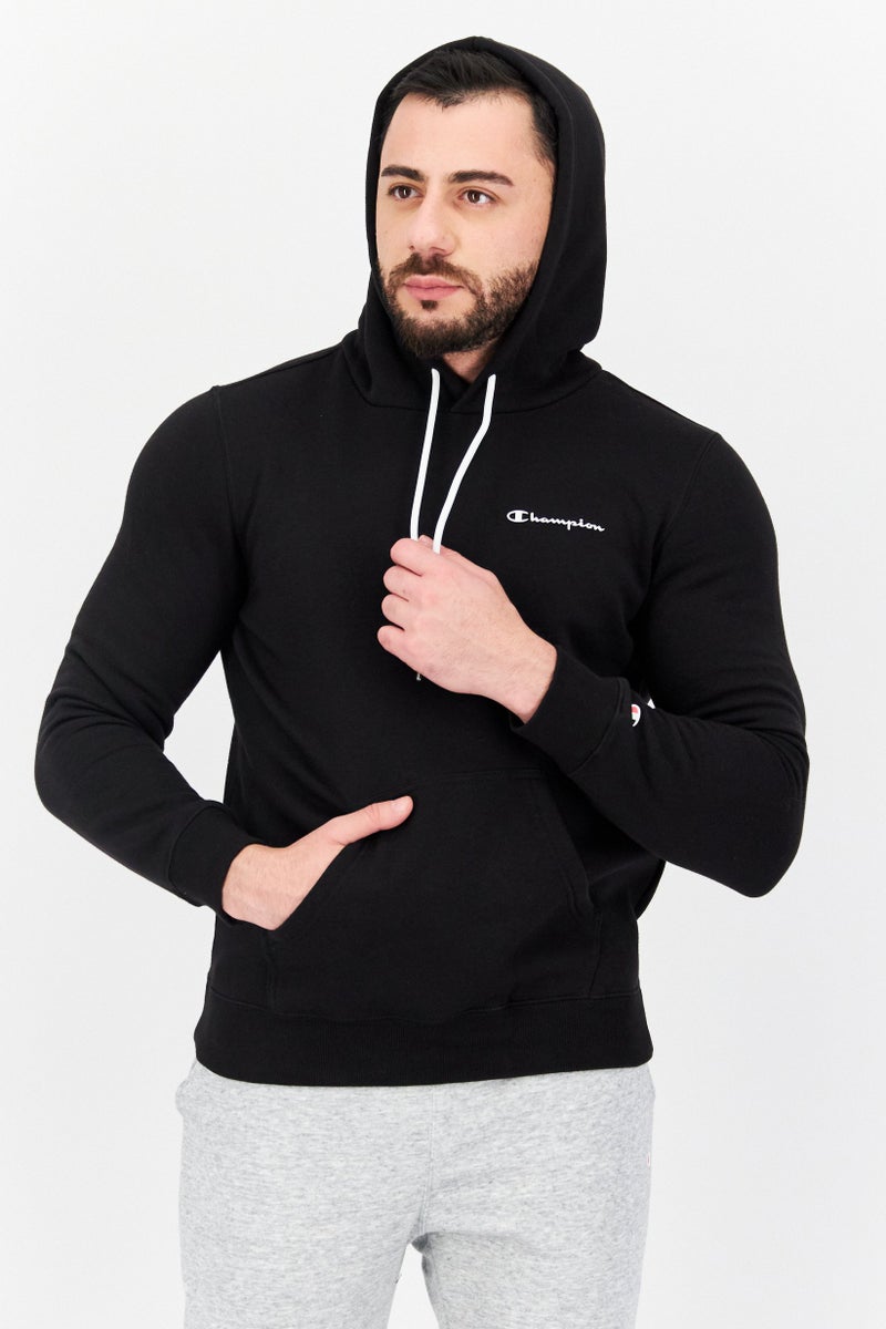 Champion Men Sportswear Fit Brand Logo Training Hoodies, Black - Image 1