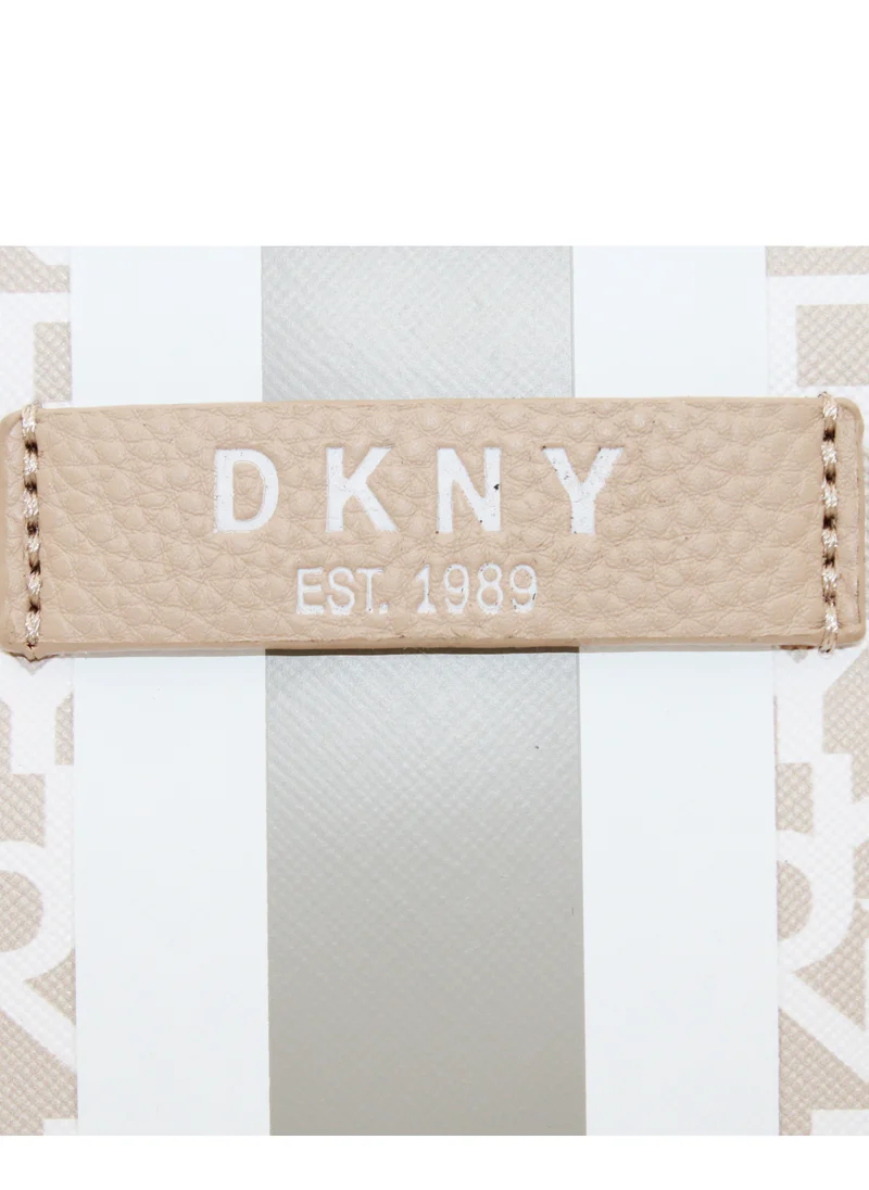 دكني حقيبة مستحضرات التجميل الأصلية من DKNY Signature Stripe، حقيبة مكياج للسفر صغيرة، حقيبة تخزين صغيرة خفيفة الوزن لمستحضرات التجميل، حقيبة مكياج صغيرة، حقيبة أدوات الزينة للسفر