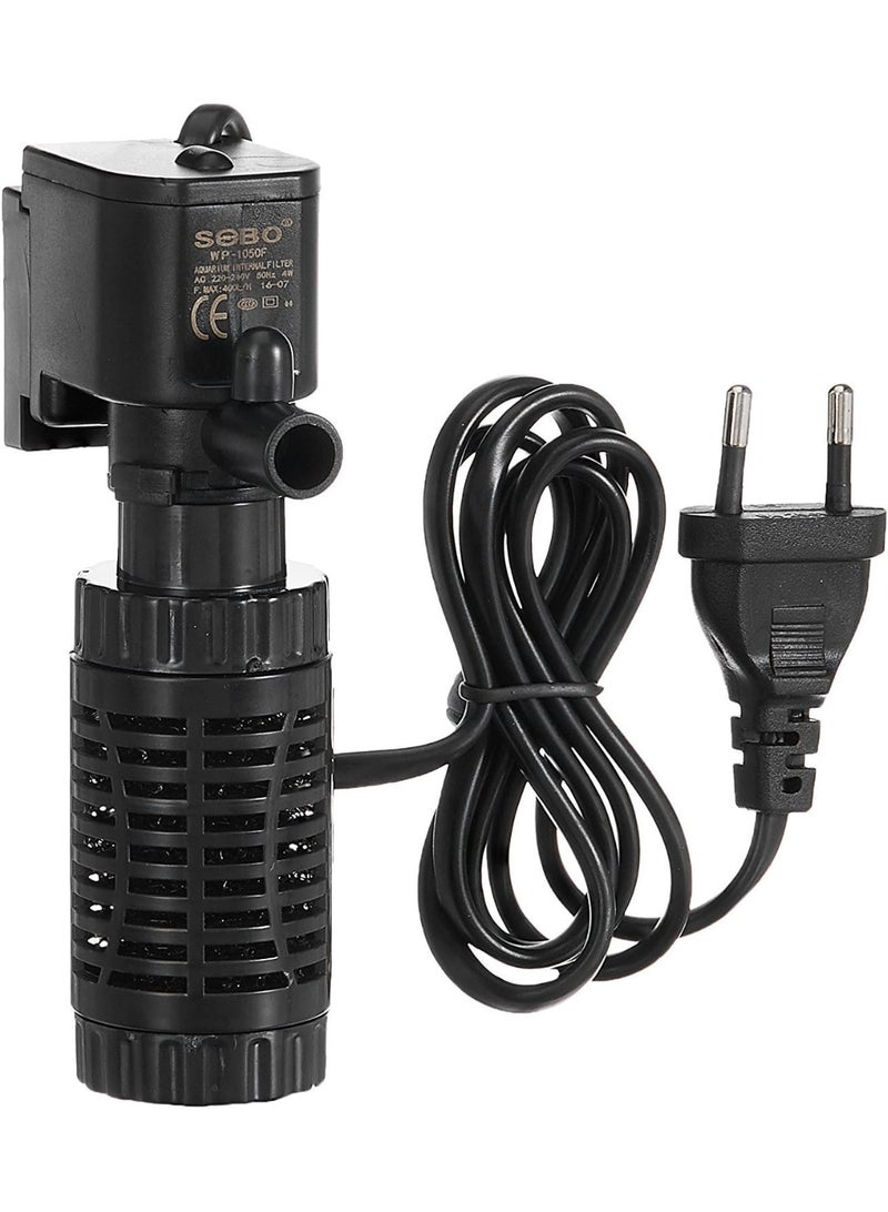 سوبو فلتر حوض سمك داخلي 3 في 1 من SOBO موديل WP-1050F | قوة 4 واط ومعدل تدفق 400 لتر/ساعة | تنقية وتهوية وتدوير المياه للأحواض الصغيرة والمتوسطة - Image 2