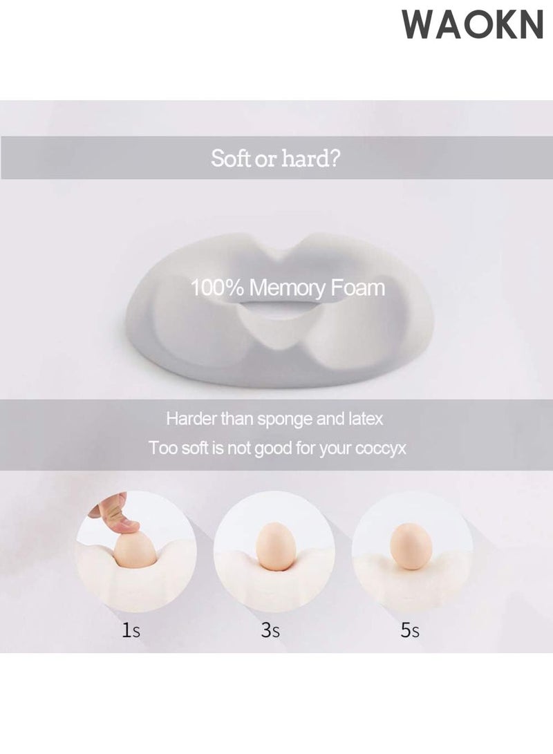 دبليو أيه أو كي أن وسادة مقعد قابلة للتنفس ومريحة ، وسادة البواسير وسادة مقعد المكتب ، وسادة مقعد القطن الذاكرة التي لا تنهار أبدًا بعد جلوس طويل ، وسادة مقعد تصميم إيرغونومي ، وسادة مقعد الكوكيكس والأخرف ، وسادة مقعد أحادي الجنس ، مناسبة للأشخاص المقيمين. - Image 3