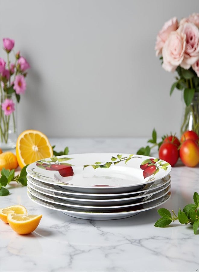 ريستون لويد طقم أطباق عشاء من الميلامين من ريستون لويد كاليپسو بيسكس، 6 قطع، مقاس 10 بوصات، خالٍ من مادة BPA، غير سام، مقاوم للكسر، آمن للغسل في غسالة الأطباق، للاستخدام الداخلي والخارجي، لون تفاح الحصاد - Image 5