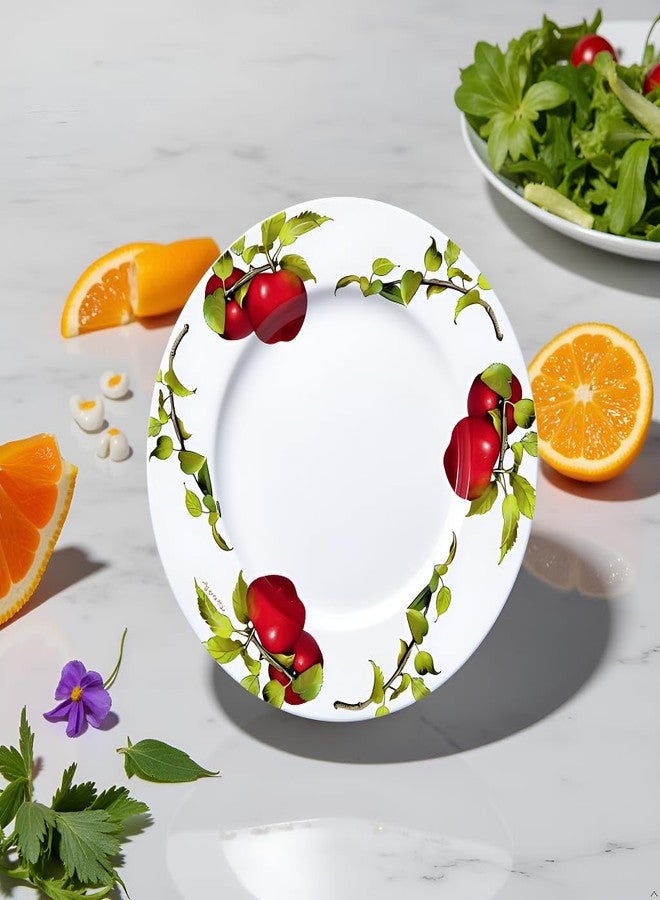 ريستون لويد طقم أطباق عشاء من الميلامين من ريستون لويد كاليپسو بيسكس، 6 قطع، مقاس 10 بوصات، خالٍ من مادة BPA، غير سام، مقاوم للكسر، آمن للغسل في غسالة الأطباق، للاستخدام الداخلي والخارجي، لون تفاح الحصاد - Image 3