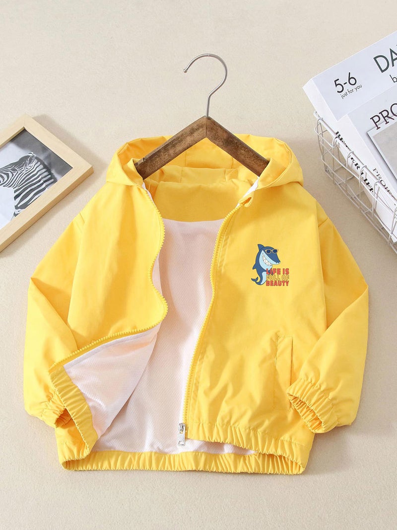 Boys Spring Cartoon Hooded Jacket Style Medium And Large Kidsren'S Male And Female Baby Jackets Kidsren'S Tops - Image 5