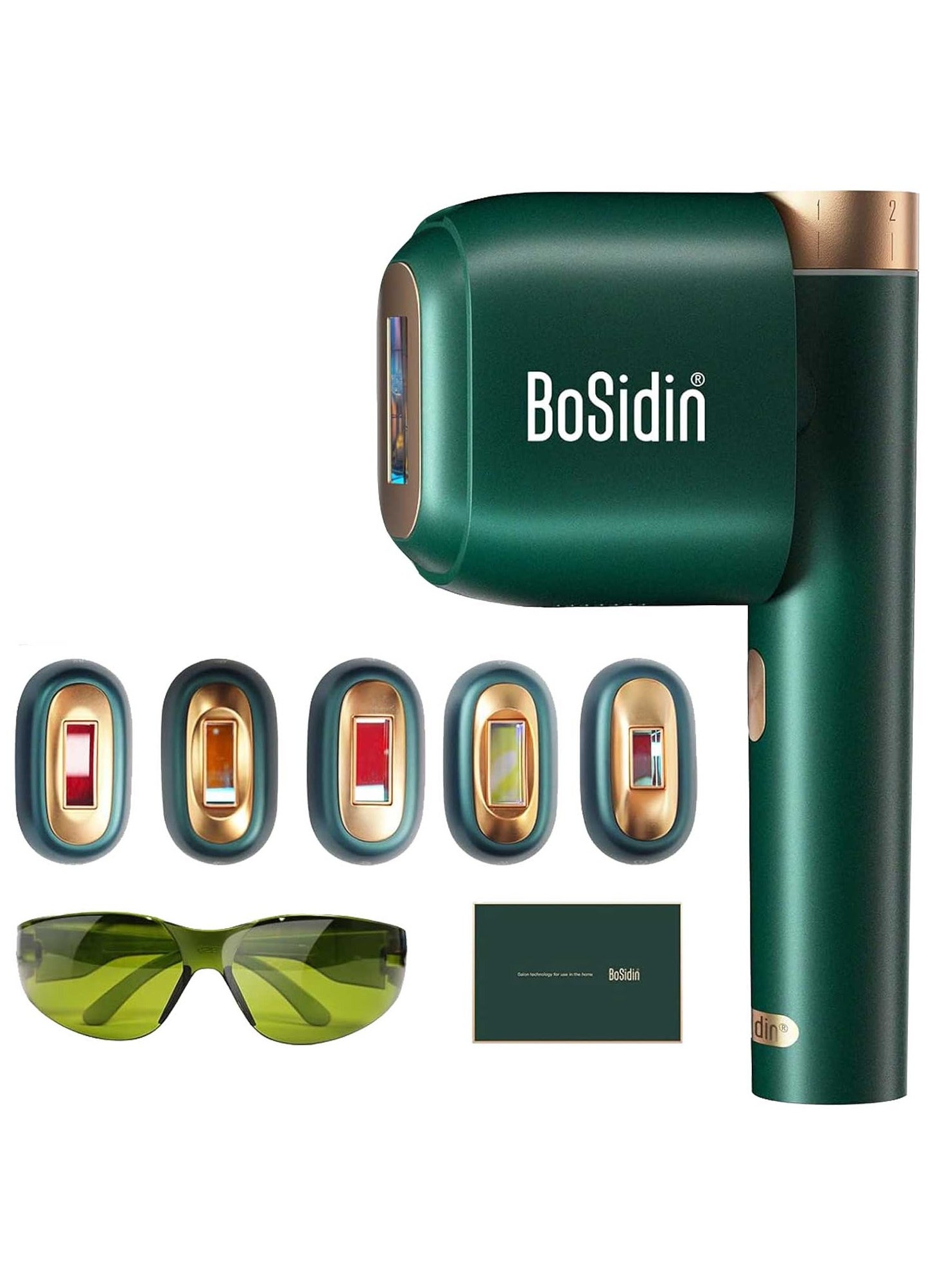 BoSidin Pro IPL Laser Hair Removal Machine Green Skin Rejuvenation for Permanent Whole Body Hair Removal Men and Women 