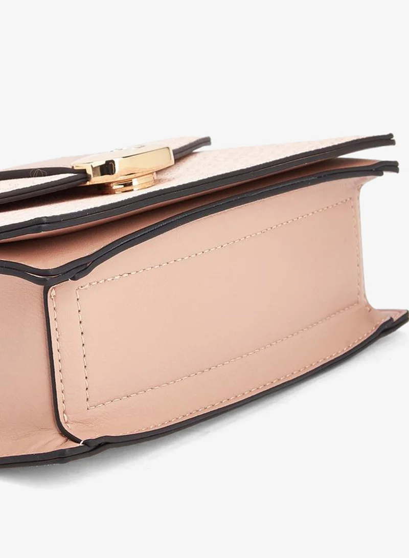 Celeste PINK Monogram Print Crossbody Bag with Chain Strap for Women | Best Price UAE