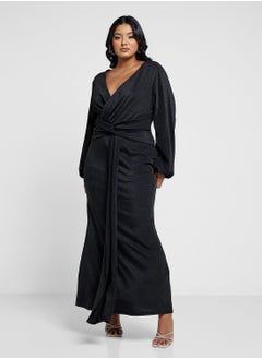 Ella Plus Bodycon Dress With Ruched Waist  - Image 1