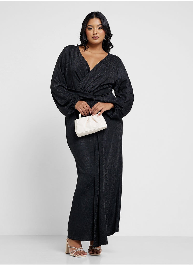 Ella Plus Bodycon Dress With Ruched Waist  - Image 4