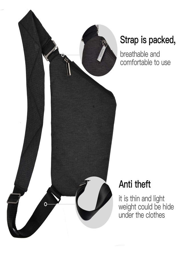 VADOO Sling Bag Backpack,Shoulder Bag, Chest Bags for Men, Traveling, Outdoor, Sports, Black, S, Cross-Body Bags - Image 5