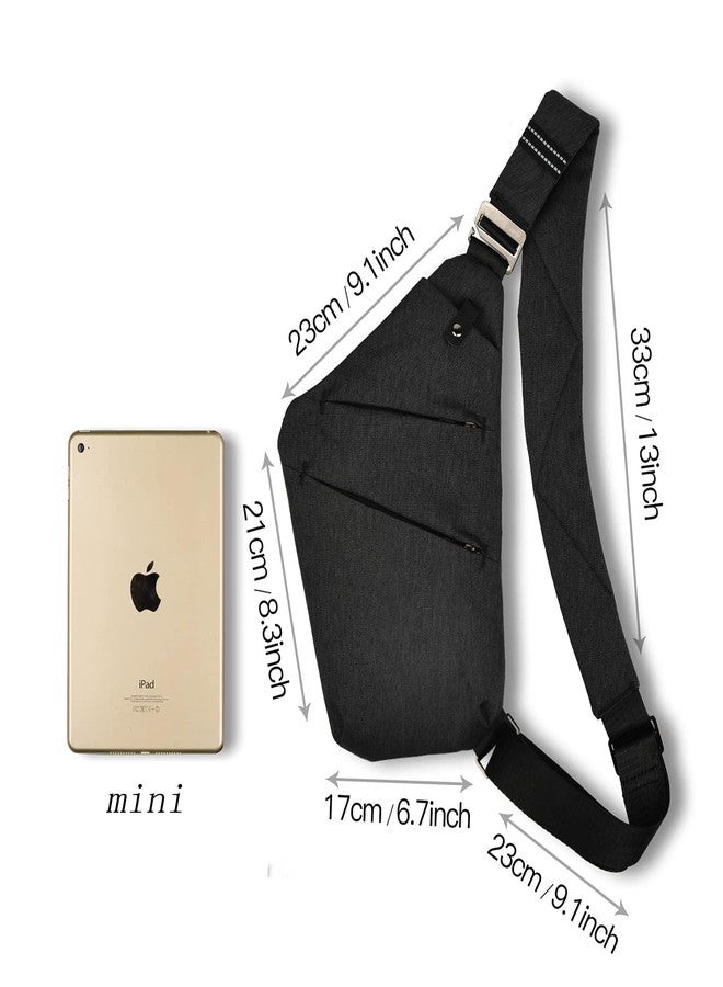 VADOO Sling Bag Backpack,Shoulder Bag, Chest Bags for Men, Traveling, Outdoor, Sports, Black, S, Cross-Body Bags - Image 3