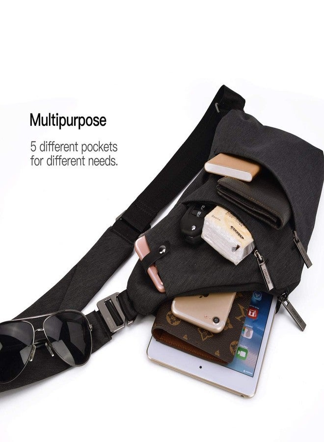 VADOO Sling Bag Backpack,Shoulder Bag, Chest Bags for Men, Traveling, Outdoor, Sports, Black, S, Cross-Body Bags - Image 4
