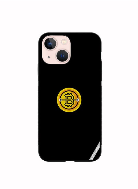 Protective Case Cover For Apple iPhone 14 Plus Bitcoin Design Multicolour