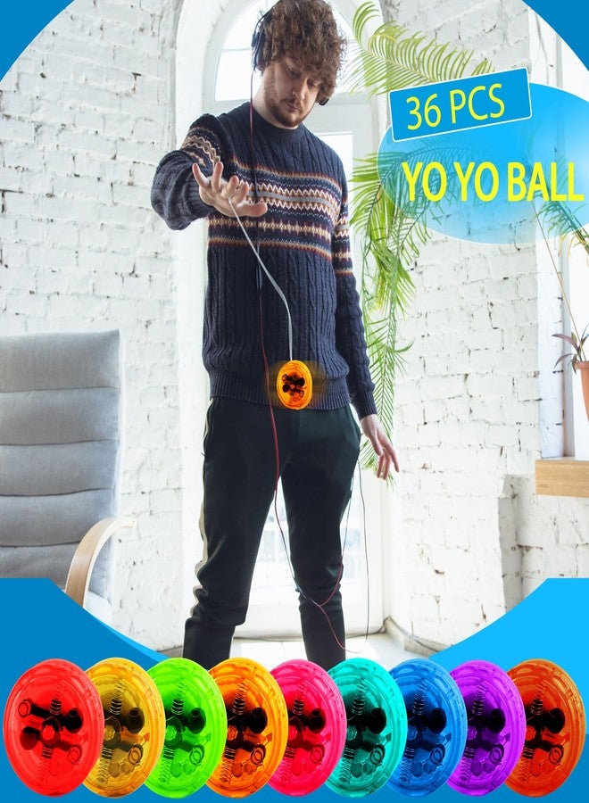 Flahard 54 Pcs Light Up Yo Yo Professional Responsive Ball Bearing Yoyo for Beginners Advanced String Yo Yo Tricks and Looping Play Easter Basket Stuffers, 9 Colors - Image 3
