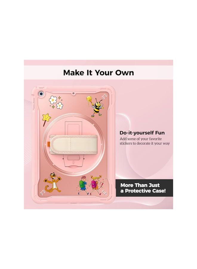 Procases Compatible For Ipad 10.2 Case Ipad 9Th 8Th 7Th Generation 2021 2020 2019 Case Heavy Duty Shockproof Rugged Case 360 Degree Rotatable Kickstand Protective Cover Case –Pink - Image 2