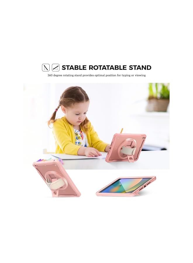 Procases Compatible For Ipad 10.2 Case Ipad 9Th 8Th 7Th Generation 2021 2020 2019 Case Heavy Duty Shockproof Rugged Case 360 Degree Rotatable Kickstand Protective Cover Case –Pink - Image 5