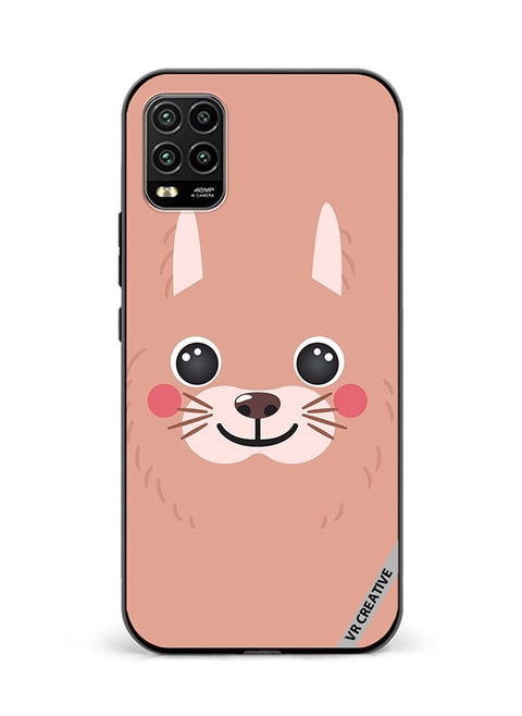 Protective Case Cover For Xiaomi Mi 10 Lite 5G Lama Cartoon Face Design Multicolour