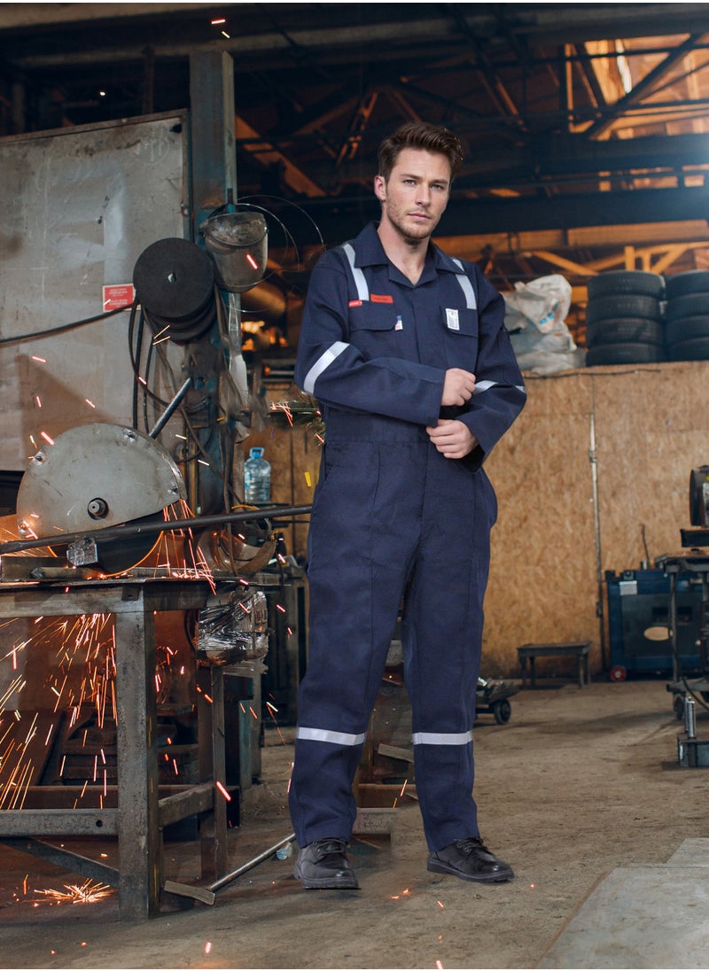 Secure Wear - FR Hi-Vis Coveralls for Men, NFPA 2112 Certified, 7oz Flame-Resistant Workwear with Reflective Tape and 6 Pockets - Image 1