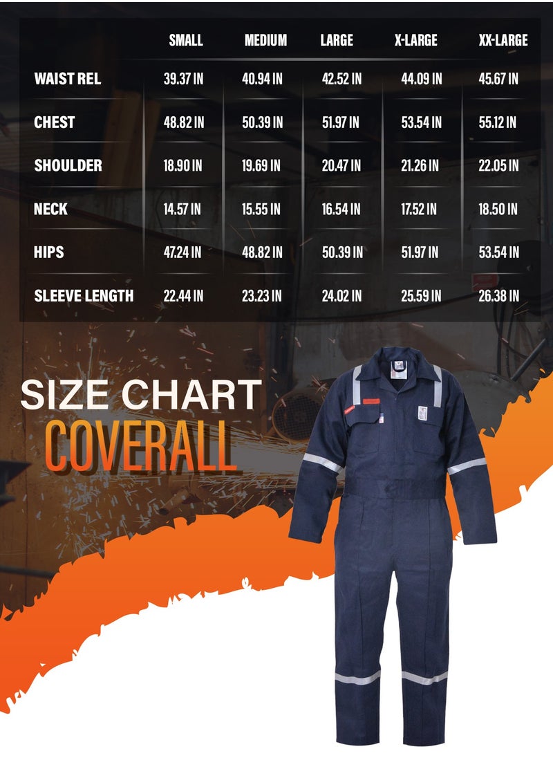 Secure Wear - FR Hi-Vis Coveralls for Men, NFPA 2112 Certified, 7oz Flame-Resistant Workwear with Reflective Tape and 6 Pockets - Image 1