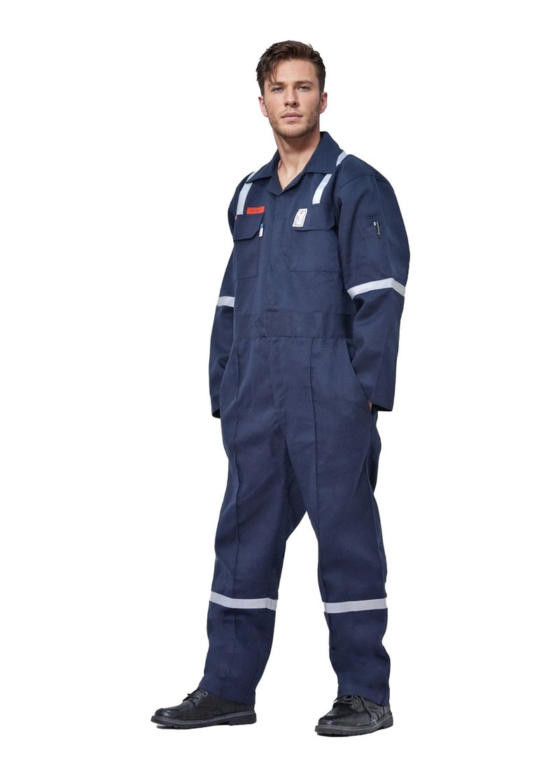 Secure Wear - FR Hi-Vis Coveralls for Men, NFPA 2112 Certified, 7oz Flame-Resistant Workwear with Reflective Tape and 6 Pockets - Image 1