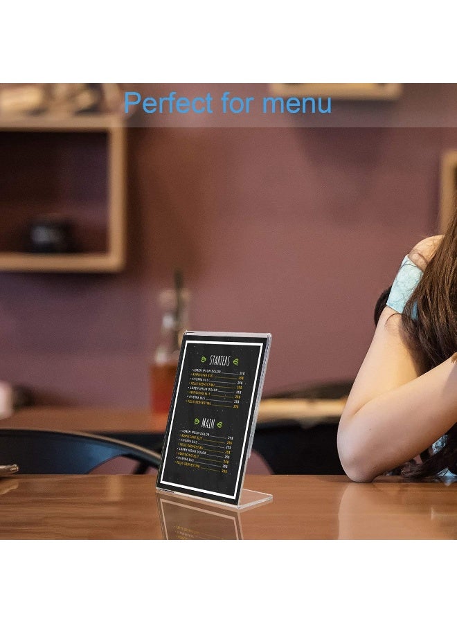 TPGP Menu Holder A4 Acrylic Sign Holder Clear Perspex Display Poster Stand For Hotel, Reception, Restaurant, Trade Shows, The Bubble Tea Shop - 6 Pack - Image 5