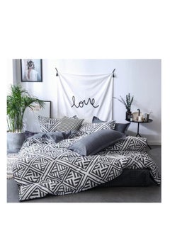 BAIG 4pcs Soft & Breathable Cotton Single Comforter for All Seasons Duvet inserted bedding set 