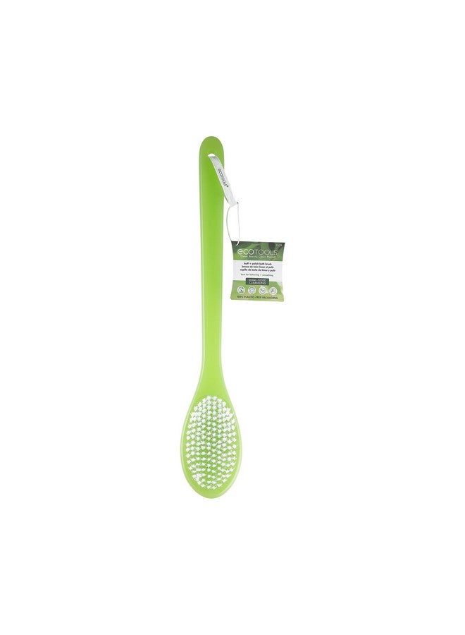 Ecotools Buff And Polish Bath Brush Exfoliating & Helps Promote Circulation Dual Sided Brush For Healthy Looking Skin Bath & Shower Body Brush For Men & Women Green Cruelty Free 1 Count - Image 1