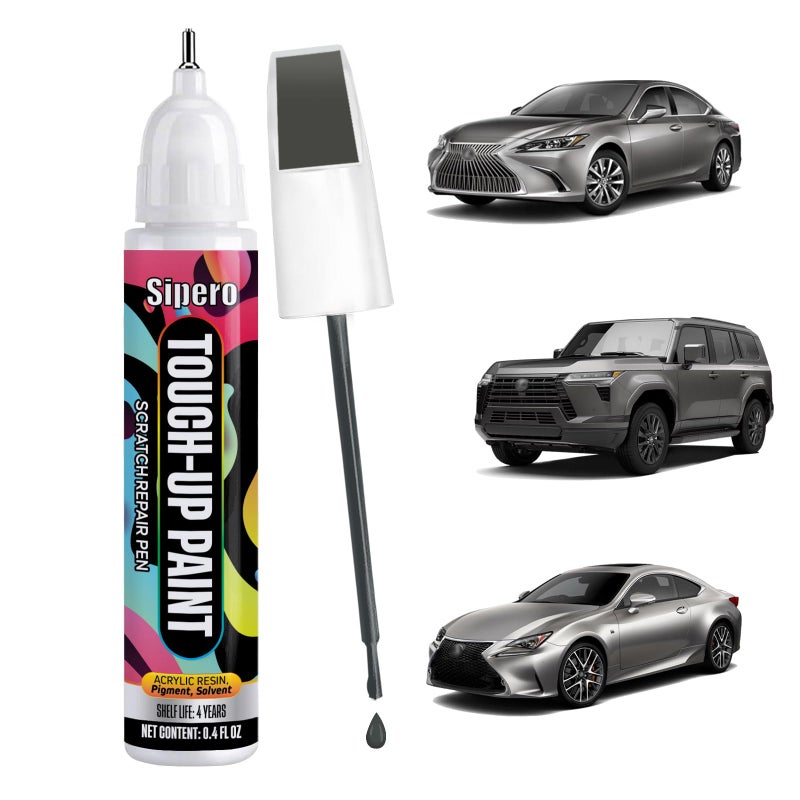 sipero Atomic Silver 1J7 for Lexus Touch Up Paint Pen Exact OEM Color Match for Chips Scratches Compatible with RX NX ES UX - Image 3