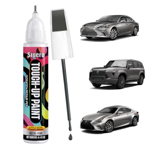 sipero Atomic Silver 1J7 for Lexus Touch Up Paint Pen Exact OEM Color Match for Chips Scratches Compatible with RX NX ES UX - Image 1