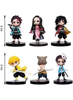 Trunkin Trunkin Rubber 6-Piece Set Demon Slayer Nezuko Tanjirou Zenitsu Giyuu Inosuke Action Figure Anime Kimetsu No Yaiba Figurine Toy Set  - Image 3