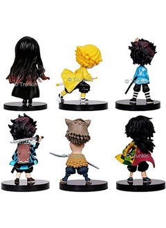 Trunkin Trunkin Rubber 6-Piece Set Demon Slayer Nezuko Tanjirou Zenitsu Giyuu Inosuke Action Figure Anime Kimetsu No Yaiba Figurine Toy Set  - Image 2