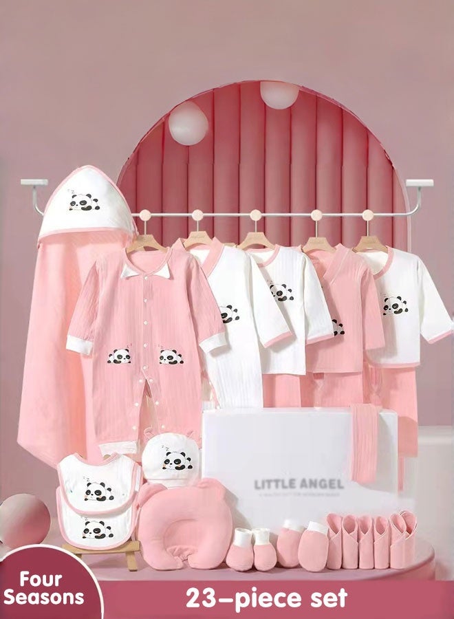 سوبر زي يوث 23 قطعة ملابس الطفل مجموعة ، الوليد لايت هدية مجموعة للبنين والبنات ، الوليد الطفل البنود مع التمريض الوسائد ، 100% قسط القطن-مناسبة أربعة مواسم - Image 1