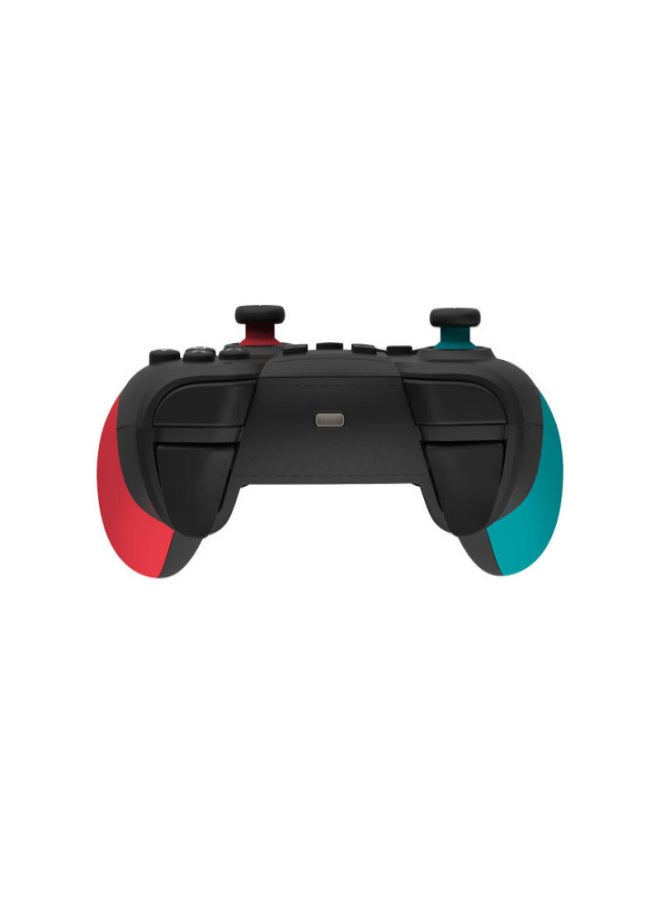 مع خاصية التنبيه Switch PRO، وحدة تحكم ألعاب لاسلكية بتقنية بلوتوث، طراز خاص، مزودة بوظيفة برمجة الماكرو بالاهتزاز، مقبض NS أزرق وأحمر - Image 5