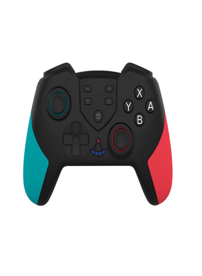 مع خاصية التنبيه Switch PRO، وحدة تحكم ألعاب لاسلكية بتقنية بلوتوث، طراز خاص، مزودة بوظيفة برمجة الماكرو بالاهتزاز، مقبض NS أزرق وأحمر - Image 1