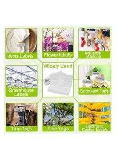ماركة غير محددة Aluminum Plant Tags, Metal Labels Garden Waterproof Tree Markers Double Sided Write On Tags for Outdoor Identification and Greenhouse (100 Pcs, Two Size Wires)  - Image 4