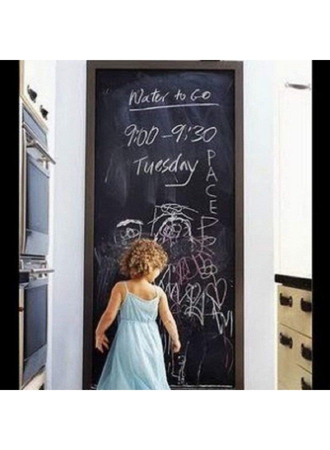 TAKSDAI Chalkboard Wallpaper Peel And Stick18 × 79 Inches Removable Blackboard Contact Paper Wall Sticker Self Adhesive Vinyl Decal Bonus 5 Chalks (1 Roll 1.5Ft.X6.6Ft.) - Image 3