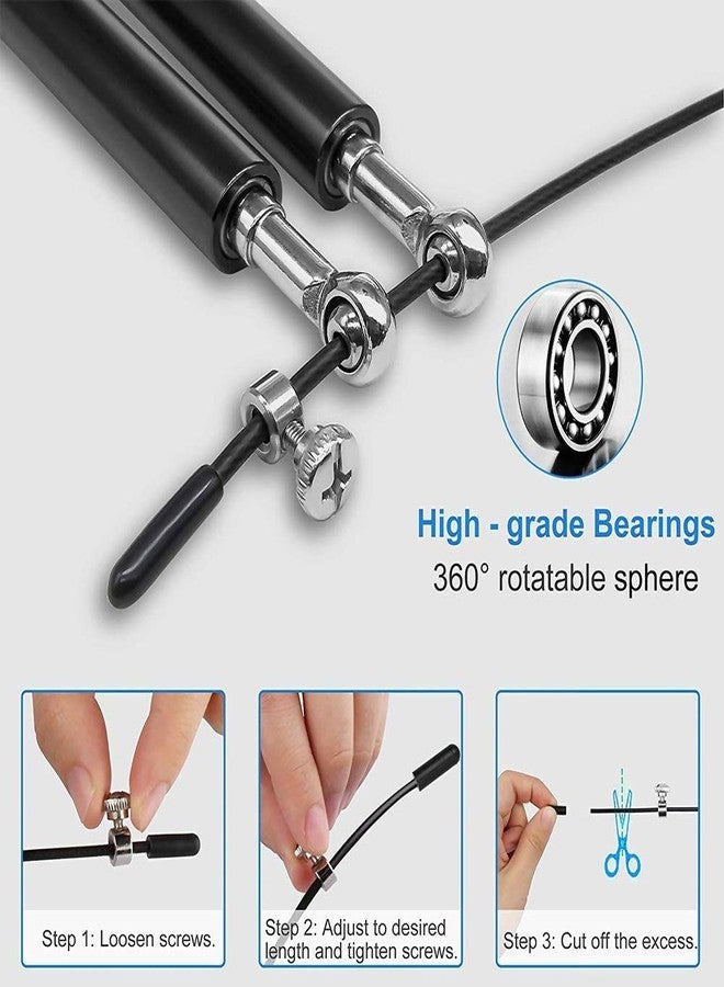RGKJAS Jump Rope Workout-Professional Skipping Rope Silicone Comfortable Grips, Heavy Jump Ropes Adults Fitness Women Men, Cardio Boxing Endurance Training Exercise - Image 3