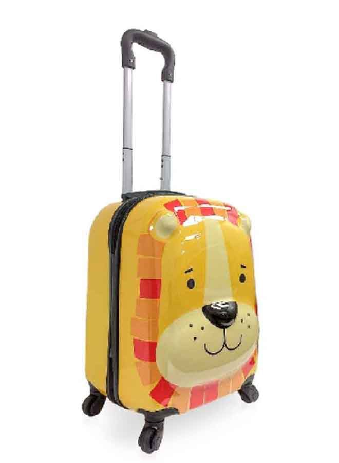 توتشي حقيبة عربة أطفال بمقبض تلسكوبي وبتصميم أسد لطيف أصفر وبرتقالي 18 بوصة T0396 - Image 2