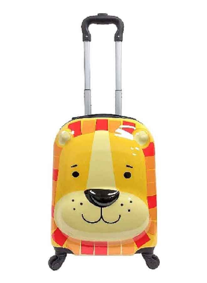 توتشي حقيبة عربة أطفال بمقبض تلسكوبي وبتصميم أسد لطيف أصفر وبرتقالي 18 بوصة T0396 - Image 1
