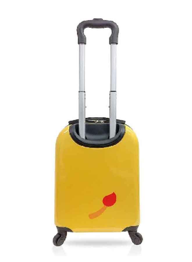 توتشي حقيبة عربة أطفال بمقبض تلسكوبي وبتصميم أسد لطيف أصفر وبرتقالي 18 بوصة T0396 - Image 4