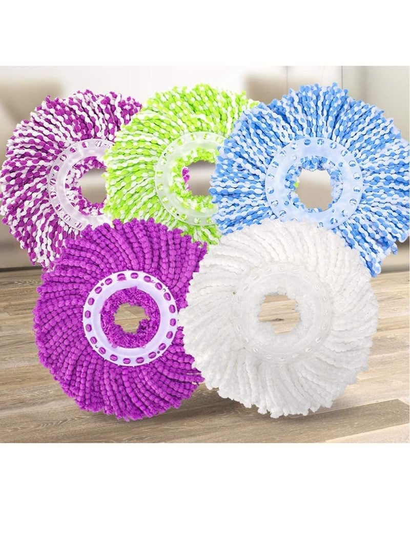 Excefore 5 Pack Mop Replacement Heads Compatible with Spin Mop, Microfiber Spin Mop Refills, Easy Cleaning Mop Head Replacement - Image 1