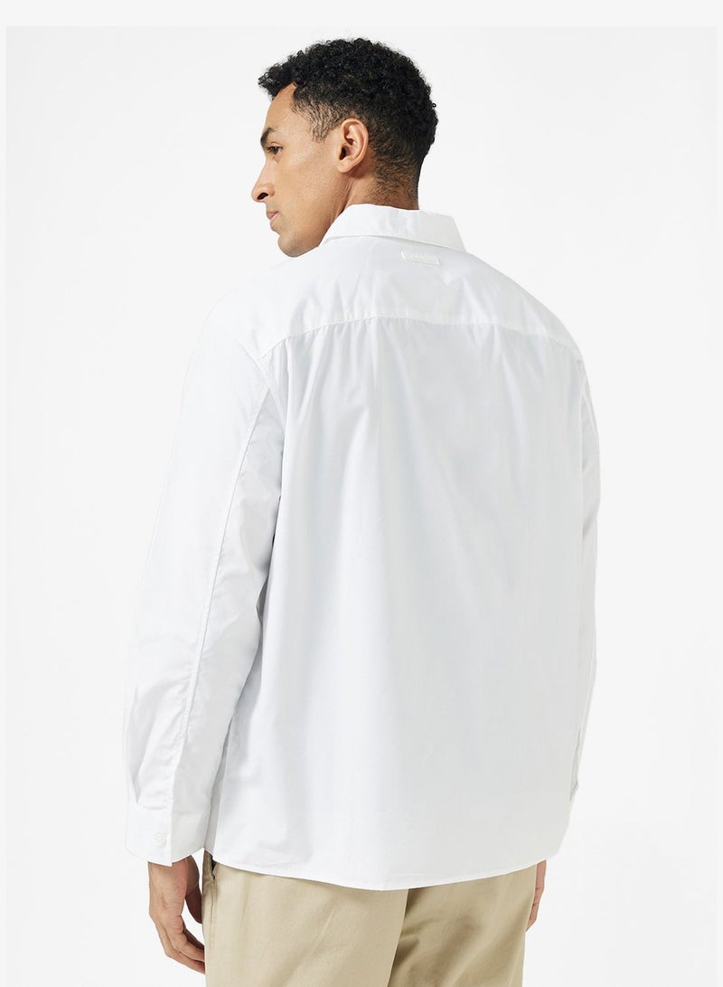 Calvin Klein Jeans Relaxed Zip Up Poplin Overshirt - Image 2
