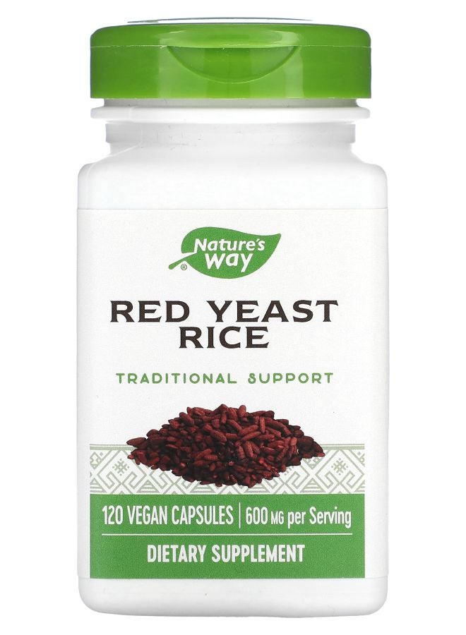 Red Yeast Rice 600 mg 120 Vegan Capsules